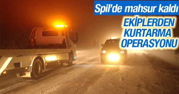 SPİL’DE MAHSUR KALAN VATANDAŞA BÜYÜKŞEHİR YETİŞTİ