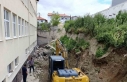 Selendi’de çöken okul duvarında yapım çalışmaları başladı