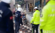 Manisa’da kaldırımı işgal eden motosikletlilere ceza yağdı