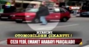 CEZAYI KIZINCA ARABASINI BÖYLE PARÇALADI