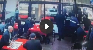 Akhisar'daki taraftar kavgası güvenlik kamerasına yansıdı