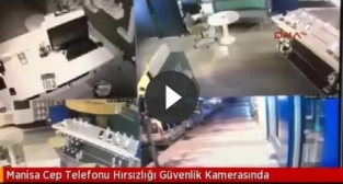 Cep telefonu hırsızlığı güvenlik kamerasında