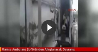 Ambulans şoförü hastayı 500 metre sırtında taşıdı