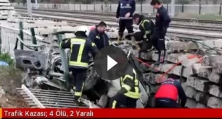 Manisa'da trafik kazası 4 ölü 2 yaralı