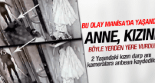 2 YAŞINDAKİ KIZ ÇOCUĞUNU YERDEN YERE BÖYLE ATTI!