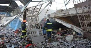 BOMBA GİBİ PATLADI DÜKKANLAR YERLE BİR OLDU