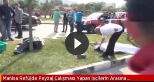 Otomobil refüjde çalışan işçilerin arasına daldı: 3 ölü, 1 yaralı