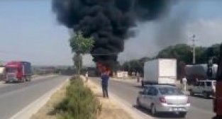 KAMYON ALEV ALEV YANDI!