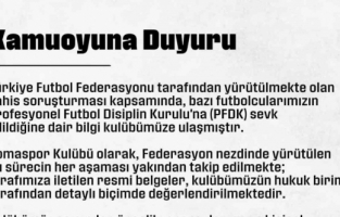 Somaspor’dan, PFDK’ya sevk edilen futbolcularıyla ilgili açıklama