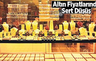 ALTIN FİYATLARI DÜŞÜŞÜNÜ SÜRDÜRÜYOR