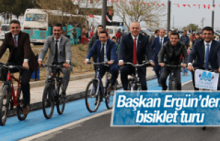 BAŞKAN ERGÜN'DEN BİSİKLET TURU