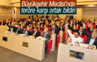 BÜYÜKŞEHİR MECLİSİ’NDE TERÖRE LANET