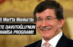 DAVUTOĞLU’NUN PROGRAMI NETLEŞTİ