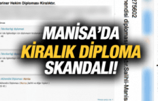 MANİSA’DA KİRALIK DİPLOMA SKANDALI!