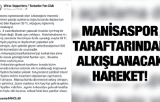 MANİSASPOR TARAFTARINDAN ALKIŞLANACAK HAREKET
