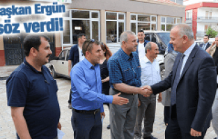 BAŞKAN ERGÜN SÖZ VERDİ!