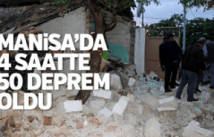 Manisa'da deprem fırtınası 4 saatte 50 deprem