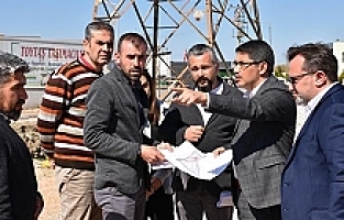 Başkan Çelik Skate Park şantiyesinde incelemelerde bulundu