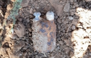 Manisa'da Milli Mücadele dönemine ait el bombası bulundu