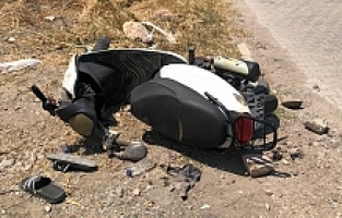Devrilen Motosikletin Sürücüsü Ağır Yaralandı