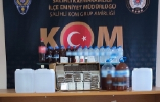 1400 litre sahte içki ele geçirildi