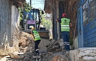 Salihli Kurttutan’da kısmi kanalizasyon hattı döşendi