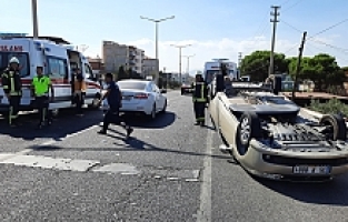 Turgutlu’da Otomobil Takla Attı: 4 Yaralı