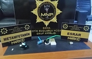 Durdurulan araçta uyuşturucu maddelerle yakalandı