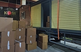 Prefabrik ev yüklü tırda 10 milyon 375 bin kaçak sigara ele geçirildi