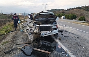 Yağmur Kazaya Neden Oldu: 1 Ölü, 1 Yaralı
