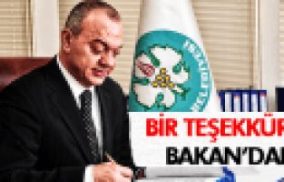 Bakan Çelikten Manisa Belediyesi’ne Teşekkür