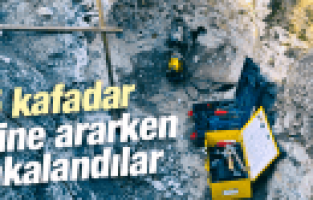 DEFİNE ARAYAN BEŞ KAFADAR YAKALANDI