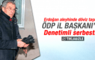 ERDOĞAN ALEYHİNDE DÖVİZ TAŞIYAN ÖDP İL BAŞKANI'NA DENETİMLİ SERBESTLİK