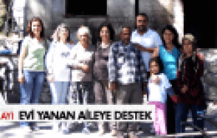 KIZILAY’DAN EVİ YANAN AİLEYE DESTEK