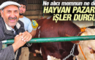 MANİSA KURBAN PAZARINDA İŞLER DURGUN