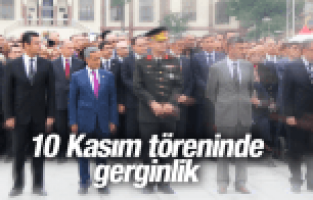 MANİSA'DA 10 KASIM TÖRENİNDE GERGİNLİK