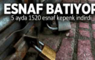 MANİSA'DA 5 AYDA 1520 ESNAF KEPENK İNDİRDİ