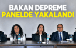 MANİSA'DA BAKAN İSLAM'IN KATILDIĞI TOPLANTIDA DEPREM KORKUSU YAŞANDI