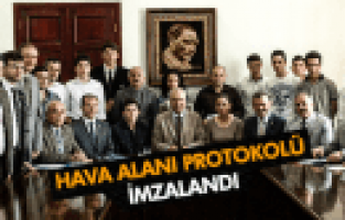 MANİSA'DA HAVA ALANI PROTOKOLÜ İMZALANDI