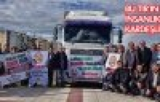 MANİSA’DAN SURİYELİ MÜLTECİLERE 2 TIR ERZAK