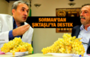 NURİ SORMAN'DAN ŞIKTAŞLI'YA DESTEK