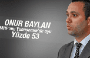 ONUR BAYLAN MHP'NİN YUNUSMREDE OYU YÜZDE 53 ORANINA ULAŞTIĞI
