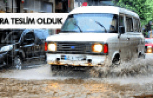 SARIGÖL YAĞMURA TESLİM OLDU