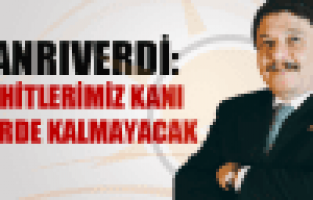 Tanrıverdi: Şehitlerimizin Kanı Yerde Kalmayacak!