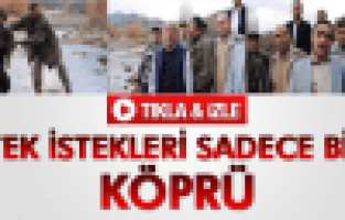 TEK İSTEKLERİ; BU YOLU GEÇEBİLECEKLERİ BİR KÖPRÜ