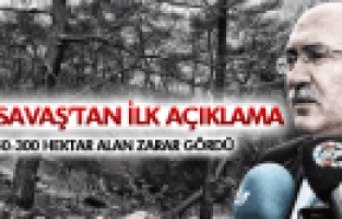 VALİ ABDURRAHMAN SAVAŞ 250-300 HEKTAR ALAN ZARAR GÖRDÜ