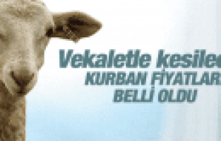 VEKALETLE KESİLECEK KURBAN FİYATLARI BELLİ OLDU