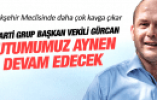 ZÜLFİKAR GÜRCAN BÜYÜKŞEHİR MECLİSİNDE Kİ TUTUMUMUZ AYNEN DEVAM EDECEK