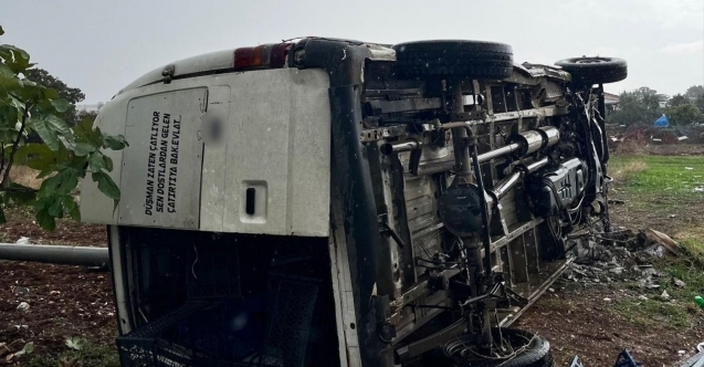 Manisa’da kamyonet devrildi: 1 ölü, 1 yaralı